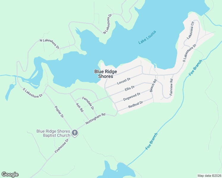 map of restaurants, bars, coffee shops, grocery stores, and more near 36 Locust Drive in Louisa