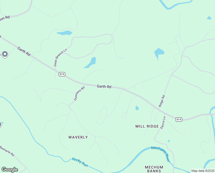 map of restaurants, bars, coffee shops, grocery stores, and more near State Route 614 in Charlottesville