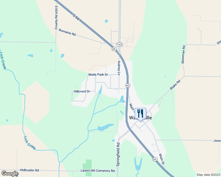 map of restaurants, bars, coffee shops, grocery stores, and more near 4601 Meadow Lane in Wadesville