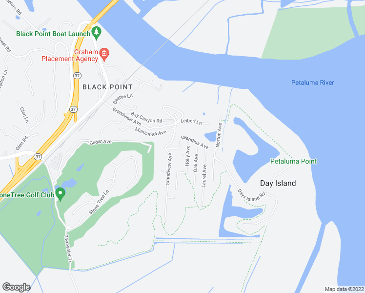 map of restaurants, bars, coffee shops, grocery stores, and more near 52 Iolanthus Avenue in Novato