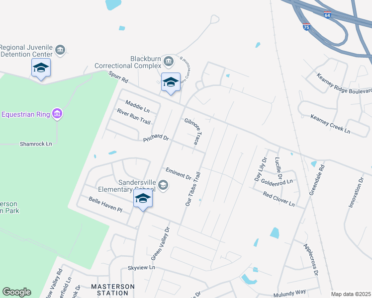 map of restaurants, bars, coffee shops, grocery stores, and more near 3009 Ellen Court in Lexington