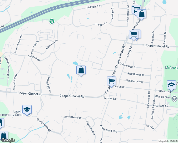 map of restaurants, bars, coffee shops, grocery stores, and more near 10623 Irvin Pines Drive in Louisville