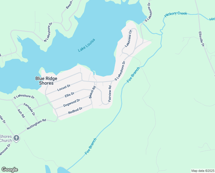 map of restaurants, bars, coffee shops, grocery stores, and more near 351 Fairview Road in Louisa