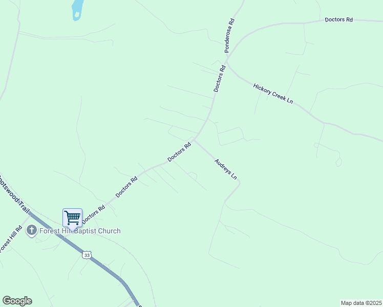 map of restaurants, bars, coffee shops, grocery stores, and more near 710 Doctors Rd in Louisa