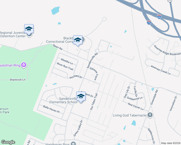 map of restaurants, bars, coffee shops, grocery stores, and more near 2917 Abinger Ct in Lexington