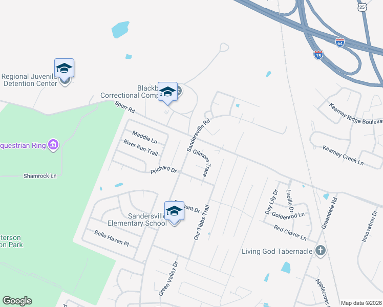 map of restaurants, bars, coffee shops, grocery stores, and more near 2917 Abinger Court in Lexington