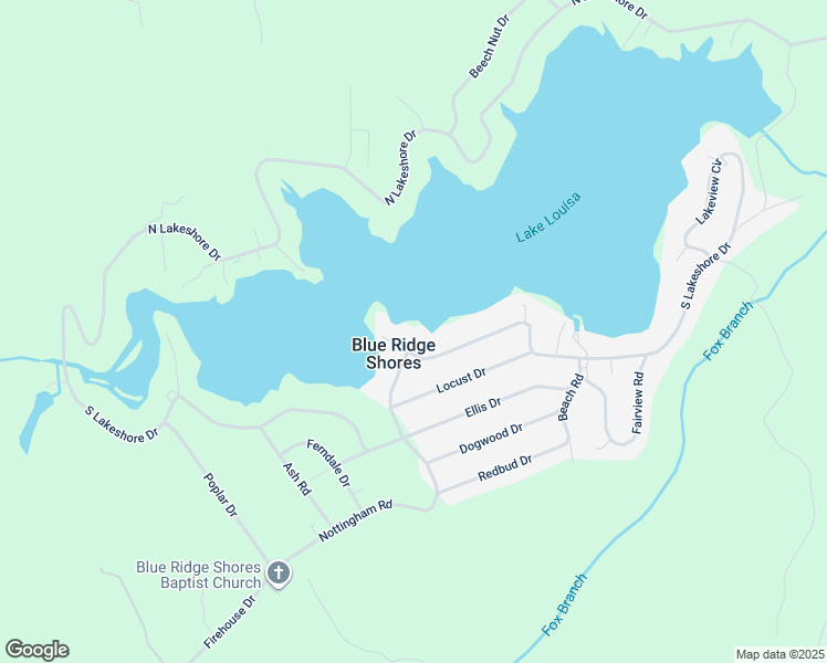 map of restaurants, bars, coffee shops, grocery stores, and more near 1382 South Lakeshore Drive in Louisa