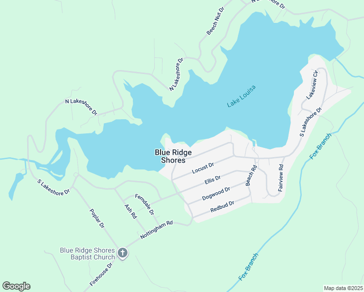 map of restaurants, bars, coffee shops, grocery stores, and more near 1382 South Lakeshore Drive in Louisa