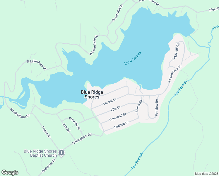 map of restaurants, bars, coffee shops, grocery stores, and more near 1265 S Lakeshore Dr in Louisa