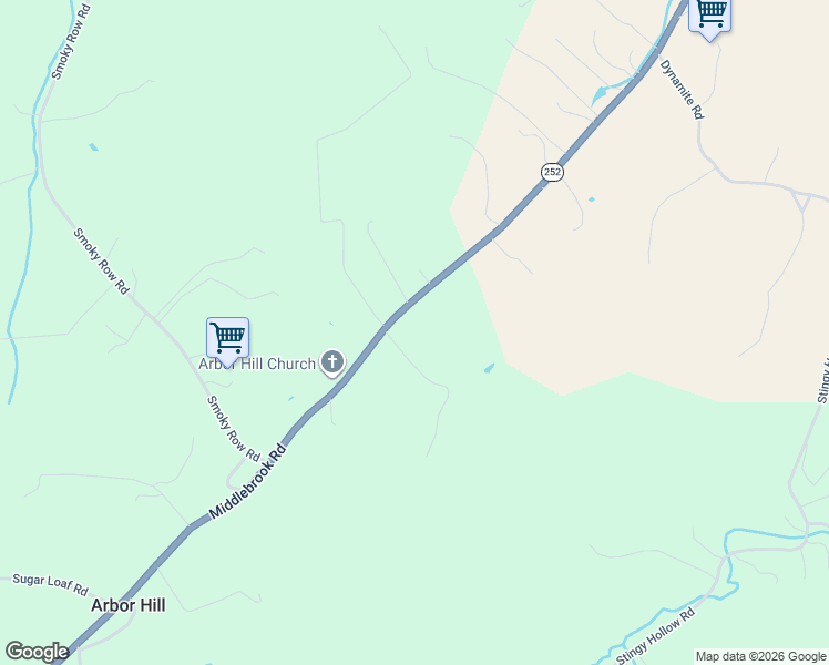 map of restaurants, bars, coffee shops, grocery stores, and more near 1370 Virginia 252 in Staunton