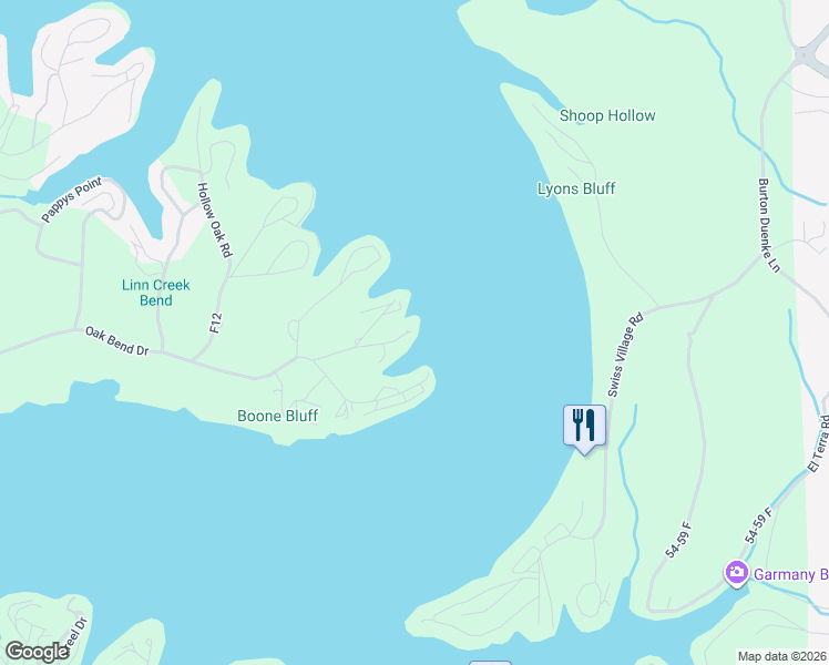 map of restaurants, bars, coffee shops, grocery stores, and more near 235 Green Leaf Drive in Sunrise Beach