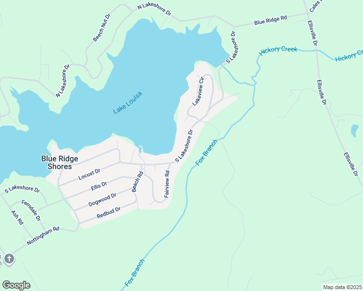 map of restaurants, bars, coffee shops, grocery stores, and more near 700 South Lakeshore Drive in Louisa