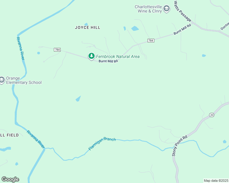 map of restaurants, bars, coffee shops, grocery stores, and more near 3035 Burnt Mill Road in Charlottesville
