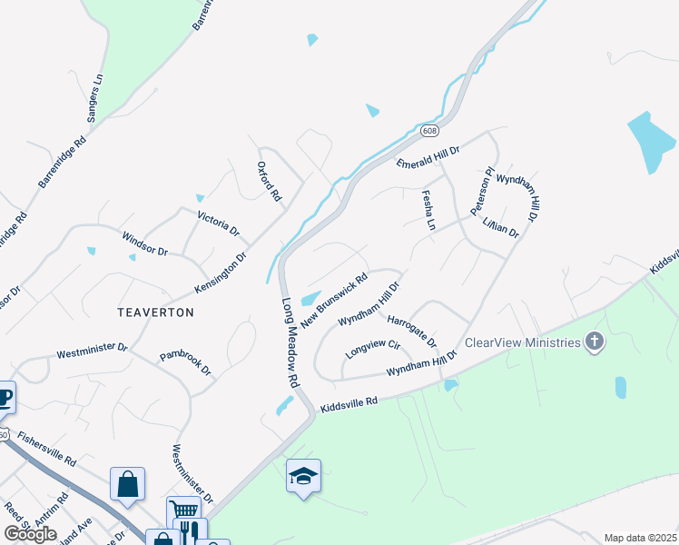 map of restaurants, bars, coffee shops, grocery stores, and more near 28 South Cobblestone Court in Fishersville