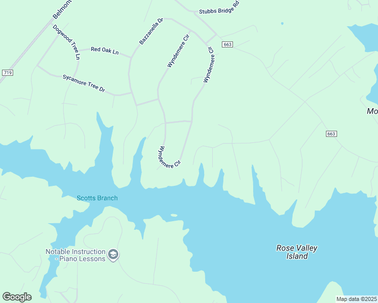 map of restaurants, bars, coffee shops, grocery stores, and more near 5415 Wyndemere Circle in Mineral