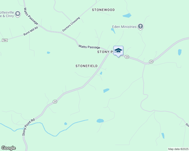map of restaurants, bars, coffee shops, grocery stores, and more near 3769 Stony Point Road in Charlottesville