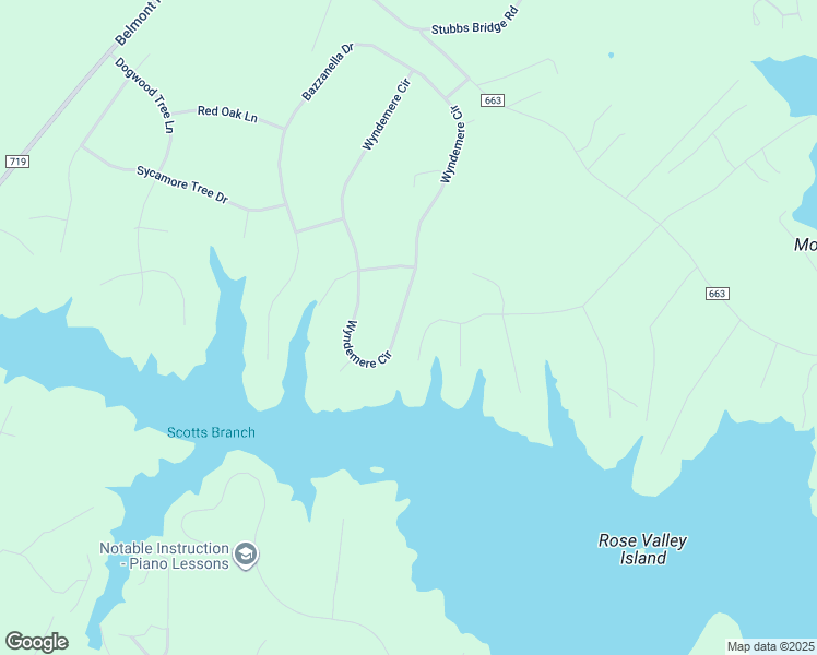 map of restaurants, bars, coffee shops, grocery stores, and more near 5415 Wyndemere Circle in Mineral