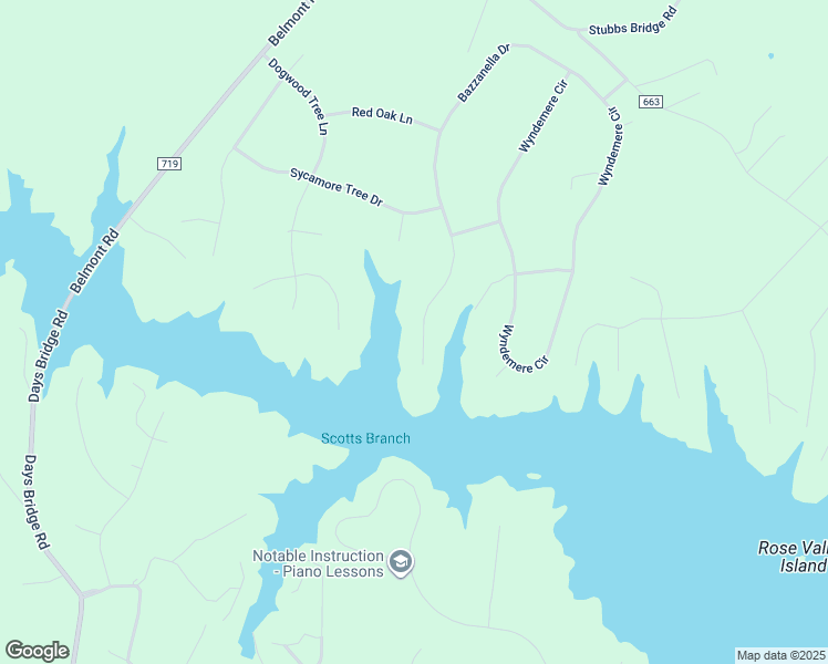 map of restaurants, bars, coffee shops, grocery stores, and more near 5406 Bazzanella Drive in Mineral