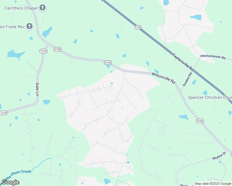 map of restaurants, bars, coffee shops, grocery stores, and more near 170 Jim's Court in Spencer County