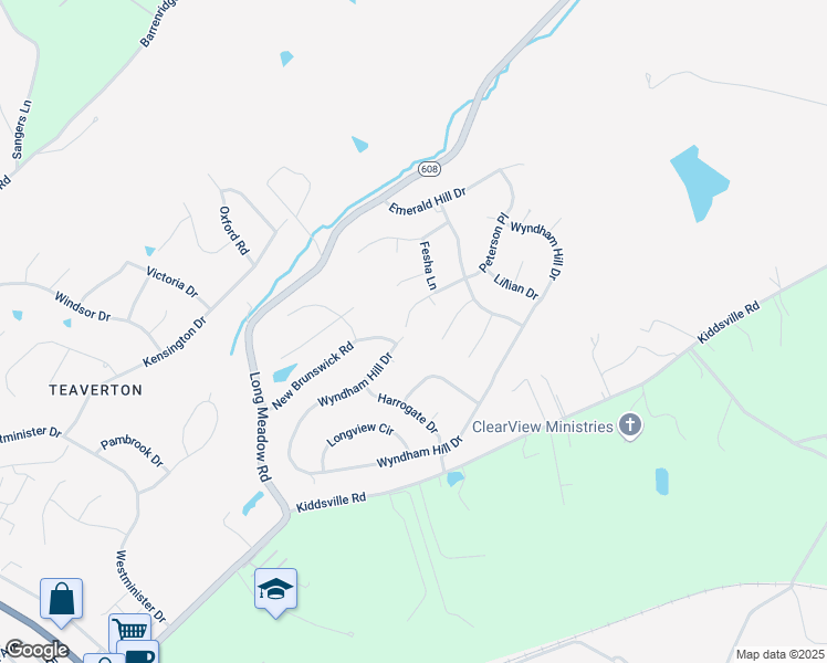 map of restaurants, bars, coffee shops, grocery stores, and more near 184 Peterson Place in Fishersville
