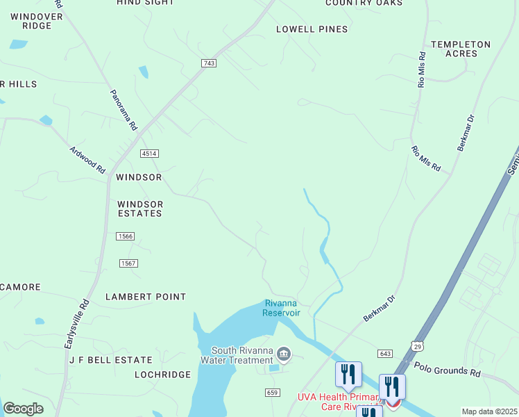 map of restaurants, bars, coffee shops, grocery stores, and more near 870 County Road 4514 in Albemarle