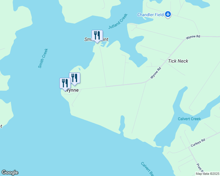 map of restaurants, bars, coffee shops, grocery stores, and more near 48457 Wynne Road in Ridge