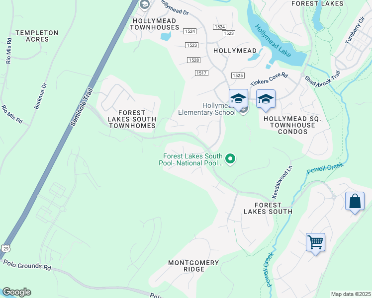 map of restaurants, bars, coffee shops, grocery stores, and more near 2726 Jasmine Terrace in Charlottesville