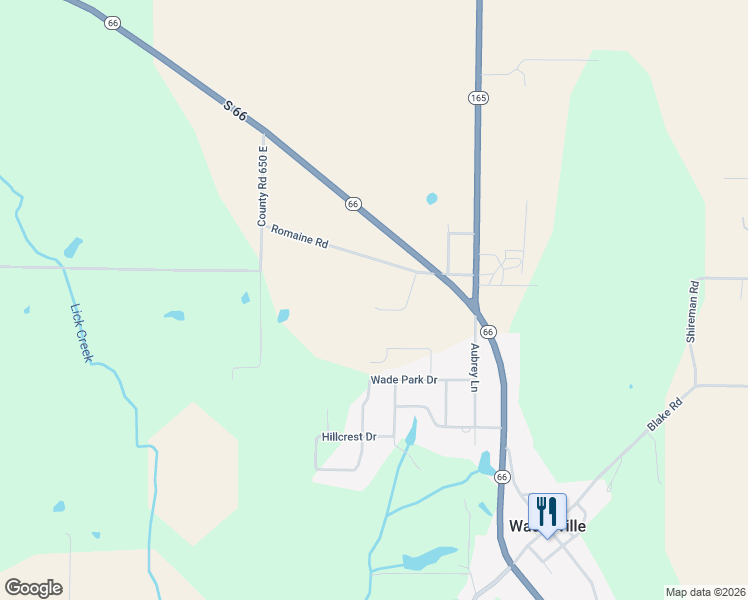 map of restaurants, bars, coffee shops, grocery stores, and more near 4951 Green Meadow Court in Wadesville