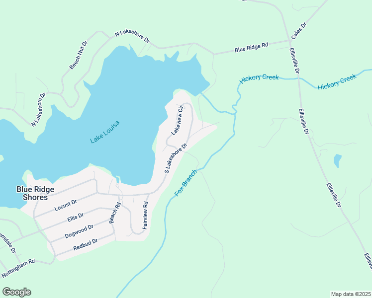 map of restaurants, bars, coffee shops, grocery stores, and more near 515 South Lakeshore Drive in Louisa