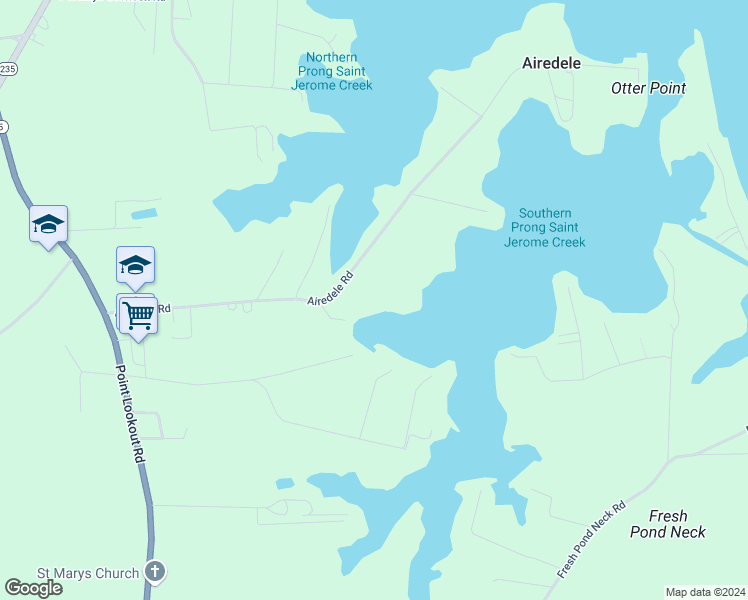 map of restaurants, bars, coffee shops, grocery stores, and more near 49701 Airedele Road in Ridge