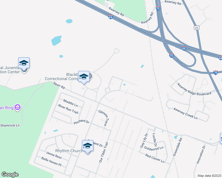map of restaurants, bars, coffee shops, grocery stores, and more near 3200 Sandersville Road in Lexington