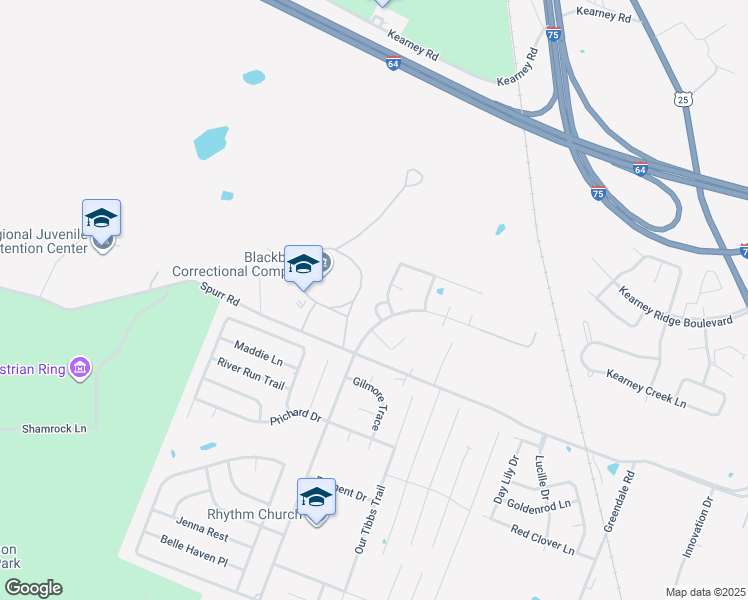 map of restaurants, bars, coffee shops, grocery stores, and more near 3125 Daly Place in Lexington