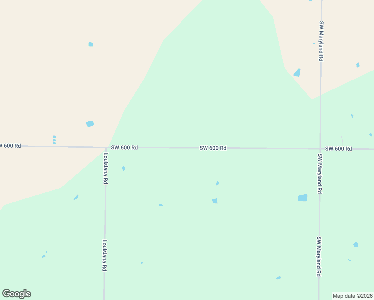 map of restaurants, bars, coffee shops, grocery stores, and more near Southwest 600 Road in Welda