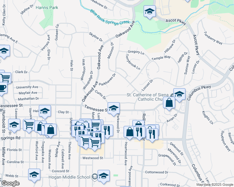 map of restaurants, bars, coffee shops, grocery stores, and more near 136 Evergreen Way in Vallejo