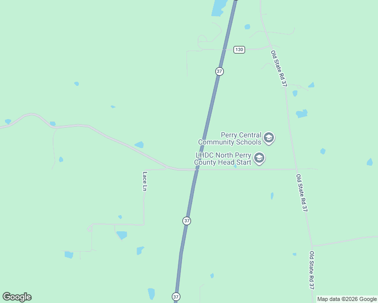 map of restaurants, bars, coffee shops, grocery stores, and more near 18485 Indiana 37 in Leopold