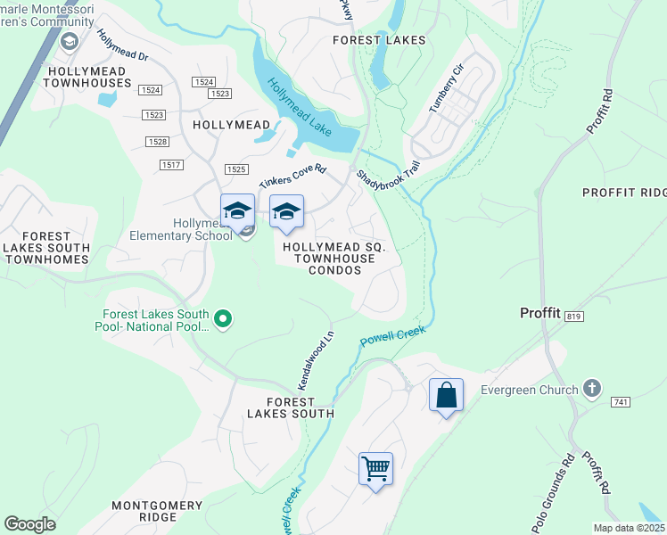 map of restaurants, bars, coffee shops, grocery stores, and more near 2674 Gatewood Circle in Charlottesville