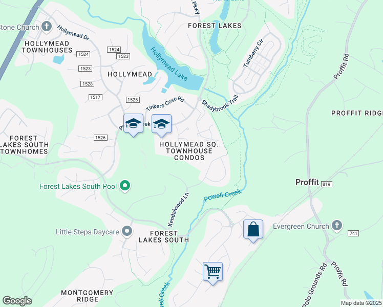 map of restaurants, bars, coffee shops, grocery stores, and more near 2684 Gatewood Circle in Charlottesville