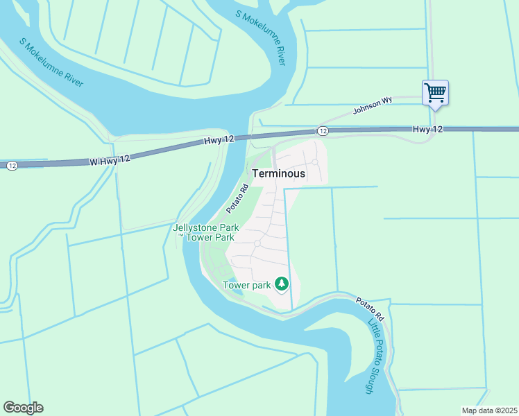 map of restaurants, bars, coffee shops, grocery stores, and more near 14 Blue Teal Court in Lodi