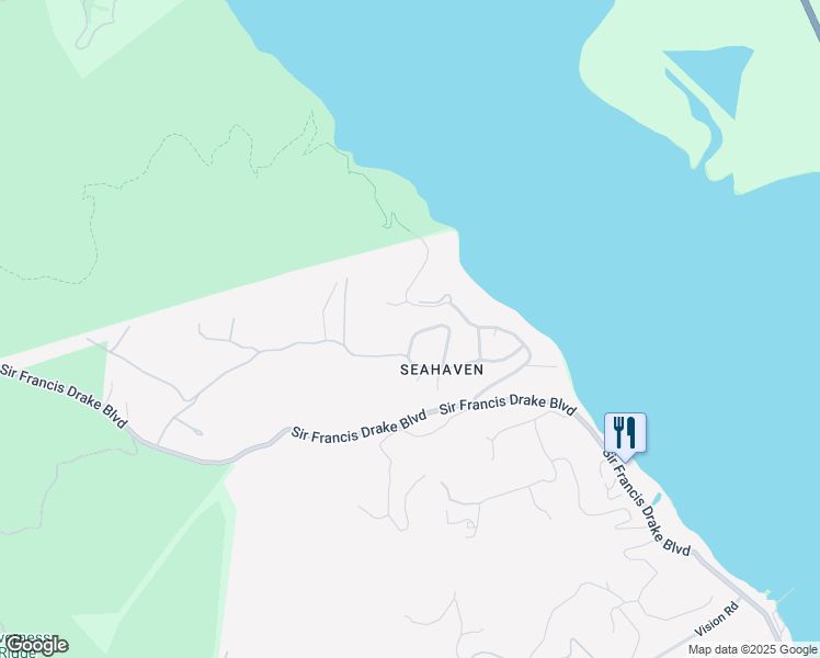 map of restaurants, bars, coffee shops, grocery stores, and more near 60 Escondido Way in Inverness