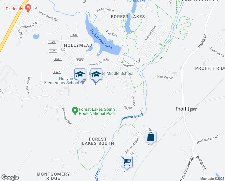 map of restaurants, bars, coffee shops, grocery stores, and more near 2673 Gatewood Circle in Charlottesville