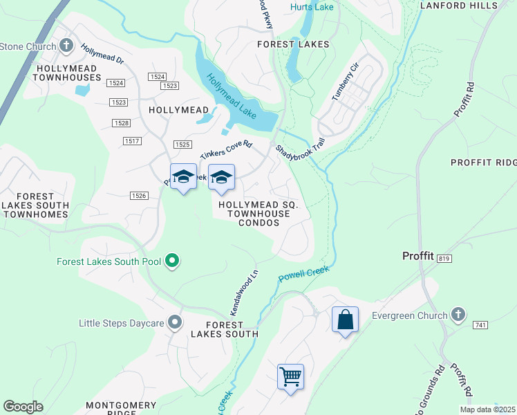 map of restaurants, bars, coffee shops, grocery stores, and more near 2651 Gatewood Circle in Charlottesville