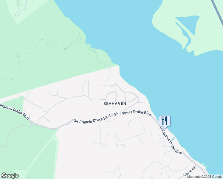 map of restaurants, bars, coffee shops, grocery stores, and more near 60 Escondido Way in Inverness