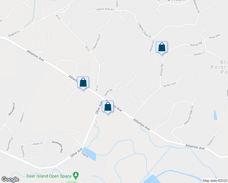 map of restaurants, bars, coffee shops, grocery stores, and more near 11 Alpine Road in Novato