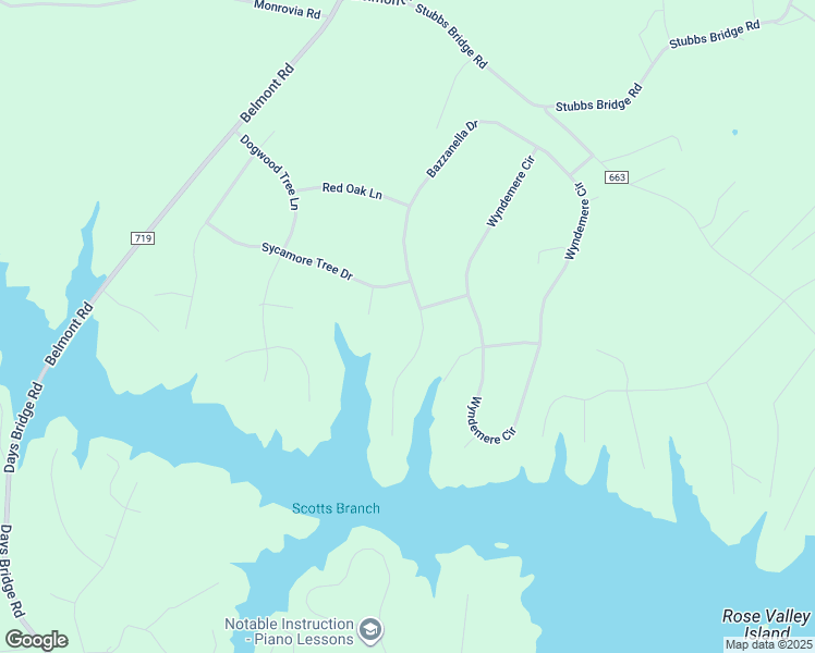 map of restaurants, bars, coffee shops, grocery stores, and more near 5418 Bazzanella Drive in Mineral