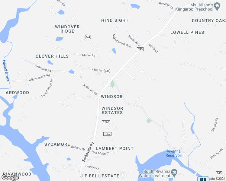 map of restaurants, bars, coffee shops, grocery stores, and more near 635 Bradford Lane in Earlysville