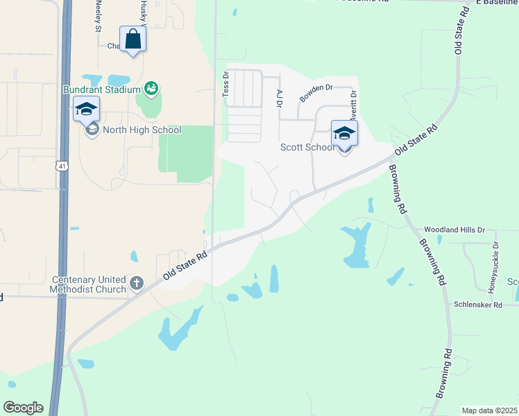 map of restaurants, bars, coffee shops, grocery stores, and more near 14818 Old State Court in Evansville