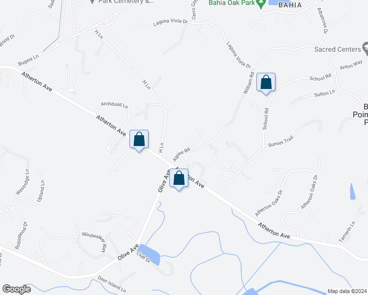 map of restaurants, bars, coffee shops, grocery stores, and more near 11 Alpine Road in Novato
