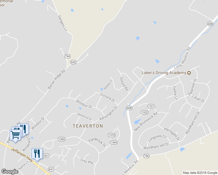 map of restaurants, bars, coffee shops, grocery stores, and more near 30 Abbey Court in Fishersville