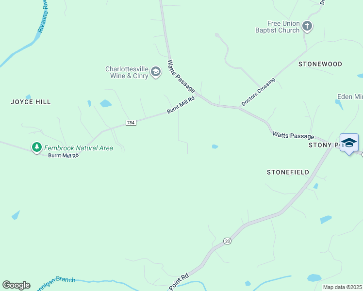 map of restaurants, bars, coffee shops, grocery stores, and more near 3307 Burnt Mill Road in Charlottesville
