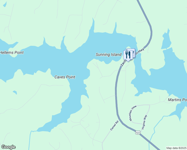 map of restaurants, bars, coffee shops, grocery stores, and more near 202 Estes Lane in Louisa
